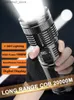 Горячие продажи 1000 Вт Открытый мощный светодиодный фонарик TYPE-C USB-прожектор Алюминиевый COB Zoom Фонарь Выход / вход для патрульной камеры Q231130