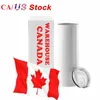 US CA Lager 20 Unzen Sublimation Straight Blanks Tumbler Edelstahl Blanks Isolierte Tumbler Wasserbecher 0430