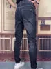 Heren Jeans Broeken Harem Voor Heren Stretch Elastisch Zwart Heren Cowboybroek Punk Stijlvol Esthetisch Klassiek Kpop Casual Oversize Goth Xs