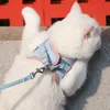 يوقت Cat Pet Traction Traction Rope على طراز سترة على غرار الصدر للنزهة