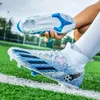 Sapatos de segurança sapatos de futebol masculino respirável sapatos de treinamento interno futsal longos picos ultraleve antiderrapante esporte ao ar livre chuteiras grama atacado 231130