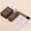 Wenkbrauwversterkers Ibcccndc Wenkbrauwstempelversterker Luxe make-up Eyeliner Tattoo Contouring wenkbrauwpoeder Bruine kleur Zachte styling Cr Dhdhu