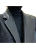 Damen-Blazer aus Leder, Kunstleder, Nerazzurri, Frühling und Herbst, locker, lässig, kühl, weich, schwarz, leicht, PU-Leder, Blazer, Jacke, Damen, Langarm, Frühlingskleidung, Damen 231129