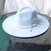 Berets Men's Fedora Hat Jazz dżentelmen angielski akcesoria skórzane luksusowy krawędź damska