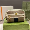 Bolsos de noche Crossbody Ophidia Bolsa para cámara Bolsos retro Monedero Lona Cuero Cierre de cremallera Cinta verde roja Hombro ajustable Bolso de cintura elegante