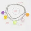 Choker Halsbänder Hip Hop Rock Multicolor Harz Würfel Doppel Schlüsselbein Kette Geometrische Anhänger Halskette Mädchen Täglich Schmuck Party DIY Handgemacht