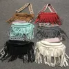 Evening Bags 2023 Fashion Faux Suede Leather Bag with Fringe Tassel Fringe Purse Crossbody Shoulder Soft Casual Messenger 231130