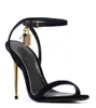 Tomlies Fordlies Luxury Sandales élancées Sandales Highheed Designer Sandales Sandales Ford Paris Robe Classics Dîner Club Femmes High Heels Black Golden Weddi