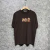 Graphic Flame T-Shirt Shirts Cotton Short Sleeve Tee Shirt Hip Hop Top Shirts Brown Mens Size S-XXL