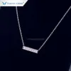 Tianyu gems 14k 18k white gold 3.0mm round brilliant cut moissanite diamond women necklace