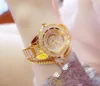 Wristwatches Crystal Watch For Women BS Luxury Diamond Bling Rose Gold Silver 32mm Dial Waterproof Quartz Iced Out Jewelry Gift