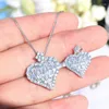 Pendant Necklaces Huitan Heart Cubic Zirconia Charm Women Necklace Love Birthday Gift Formal Occasion Party Dazzling Jewelry