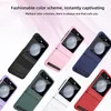 Étui multicolore rétractable pour Samsung Galaxy Z Flip 5, avec charnière souple, support de Protection en Film de verre