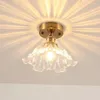 Ceiling Lights Nordic Glass Lighting Minimalist Modern Flower Pattern Lamp For Corridor Creative Living Room