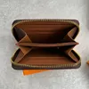 10A Quality M60067 N63070 Zippy Zip Coin Purse Calfskin Leather Brown Flower Wallet Womens DesignerキーポーチカードホルダーLuxury Man Wallets Bag Embossed Cardholder