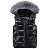 Gilet da donna Autunno 2024 Inverno Gilet con cappuccio Gilet in cotone imbottito senza maniche Giacca in pelliccia finta Casual Donna Impermeabile Piumino caldo 231129