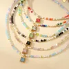 Choker Multi Colors Seed Pärlor Halsband Kvinnor Pendant Collar Charm Colorful Handmade Böhmen Collier smycken