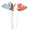 Decorative Flowers 5Pcs Garden Stakes Decor Fake Butterflies For Home Yard