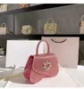 Borse a tracolla Borse Borsa e borsetta con strass rosa 2023 Pochette con diamanti brillanti Borsa da sera di lusso con patta in cristallo 230426