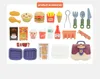 Cuisines Jouer à la nourriture Jouets pour enfants simulés à la maison filles maquillage garçons outils hamburgers boîte de rangement portable sac croisé diagonale 231129