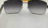 Classic Attitude Square Occhiali da sole Silver Metal Grey Gradient Uomo Fashion Designer Occhiali da sole Sunnies gafas de sol Sonnenbrille Sun Shades UV400 Eyewear with Box