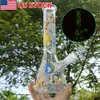 10 inch Smoking Hookah Glow in the dark Astronaut Printed Glass Water Pipe Bong Aviation Elements With Bowl