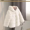 Jacken LILIGIRL Mädchen Pelzmäntel Winter Solide Faux Kaninchen Kapuzenjacke für Babys Mode Junge Verdicken Warme Kinderkleidung 231130