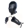 Massageprodukte Bdsm Sklave Bondage Sexy Spielzeug Set aus Leder Augenbinde Kapuzenmaske mit Handschellen Handschuhe für Paare Fesseln Kragen Fetisch Spiele