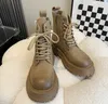 Outono novo couro real sola grossa rendas motocicleta martin botas femininas estilo britânico vintage carga botas curtas