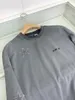 Herren Hoodies AM Sweatshirts für Männer Rundhals hellgrau Mode Pullover Tops 2023 Herbst Winter Stern Stickerei Design