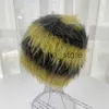 Beanie/Skull Caps Designer Imitation Mink Plush Hat Children's Winter Dopamined Hat Ware Striped Wool Hat Cold Hat J231130