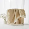 Filtar Swaddling Cotton Muslin Swaddle Filtar för nyfödd baby Tassel som tar emot filt nyfödd swaddle wrap spädbarn sovande täcke säng täcker r231130