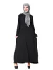 Ubrania etniczne Kobiety Eid muzułmański Abaya Kaftan islam o szyja długa szata arabska Dubaj skromny Abayas Maroko Ramadan solidny kolor solidos spliced