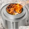 Utomhus Gadgets Bonfire Fire Pit Wood Spise rostfritt stål Cam Portable Winter Heat Practical 220225 Drop Delivery Sports Outdoo DHBH9