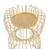 Candle Holders 2 Gold Metal Pillar Holder Set Of Unique Bird Cage Design Polished Pale Finish Sturdy