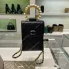 Bolsa feminina pérola alça bolsa do telefone móvel feminino mensageiro luz luxo 2024 versátil único designer ombro diagonal preto sacos