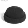 Beanie/Skull Caps Skull Caps för män Kvinnor med fast färgstickning | Varm bomullsbönare Dome Design Simple Kufi Cap Q231130