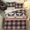 Bedding sets Christmas Snowflake Comforter Bedding Set Home Duvet Cover Warm el Decor King Queen Single 231129