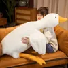 Oreillers en peluche coussins produit Simulation grande oie blanche jouet de couchage canard grande oie poupée oreiller grande poupée cadeau de fête des enfants 231129
