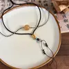 Ожерелья с подвесками из натурального камня, ожерелье из бисера, богемная цепочка на ключицу с бабочкой, женский летний регулируемый свитер из веревки, подарок