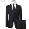 Men's Suits Blazers Men Suits Blazers 3 Pieces Elegant 2 Sets Luxury Wedding Business Vest Pants Blue Coats 2022 Formal Jackets Korean ShippingL231129