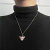 Pendant Necklaces Fashion Simple Niche Copper Zircon Inlaid Bull Head Necklace Personality Drop Oil Sweater Chain For Women