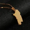 Hangende kettingen roestvrij staal Italië Sardinia kaart ketting trendy Sardegna charme juwelen