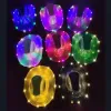 Party Hats Space Cowgirl LED Hat Flashing Light Up Sequin Cowboy Hats Luminous Caps Halloween Costume GJ0314 ZZ