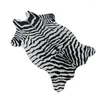 Tapetes zebra vaca cabra impresso tapete veludo imitação de couro tapetes peles animais forma natural decoração mats306a