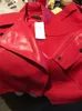 Dames leer faux FMFSSOM herfst damesjas pu motorfiets biker rode jas kraag losse streetwear zwarte punk bovenkleding 231129