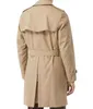 Trenchs pour femmes Boutique de créateurs Boutique style classique britannique double boutonnage mi-long trench-coat QOLR