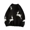 Women's Sweaters Christmas Sweater Women Autumn Winter Korean Loose Pullover Deer Sweater Men and Woman Oversized Sweaters Couples 231130