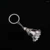 Anahtarlıklar 3D metal badminton anahtarlık erkek kadınlar takı anahtar zinciri tutucu yüzük araba çanta kolye anahtarlık spor sporcu hediyesi