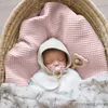 Blankets Swaddling Waffle Baby Swaddle Blanket Towel Cotton Solid Color Bath Towel Newborn Receving Blankets Wrap Stroller Blanket Bedding Items R231130